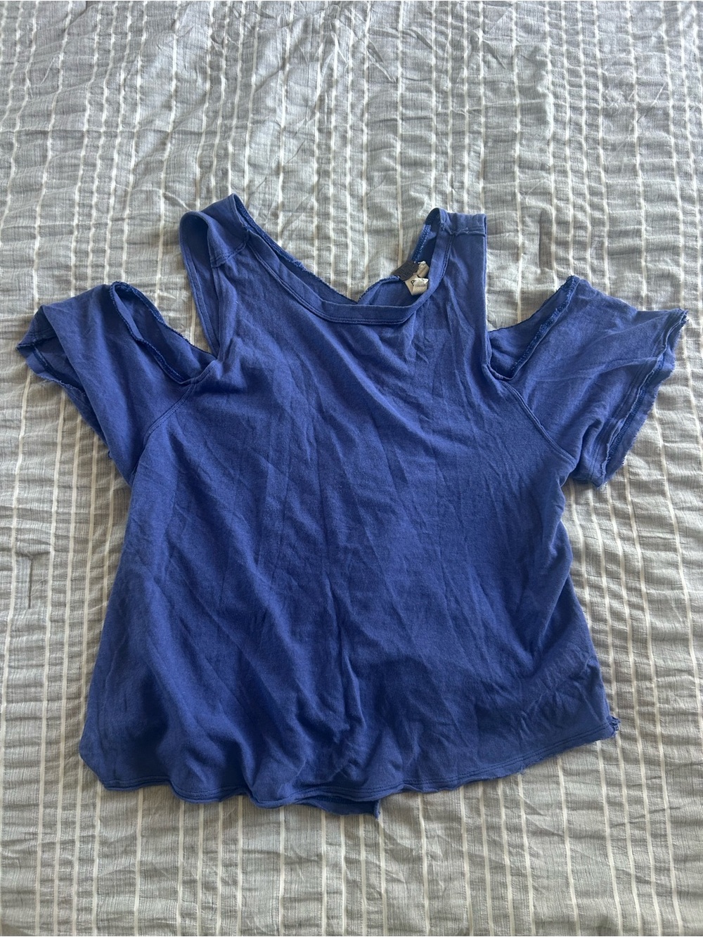 Women’s Free People Cold-Shoulder Top in Blue